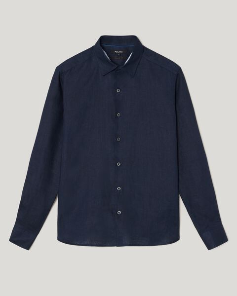 Regular Long Sleeve French Linen Shirt
